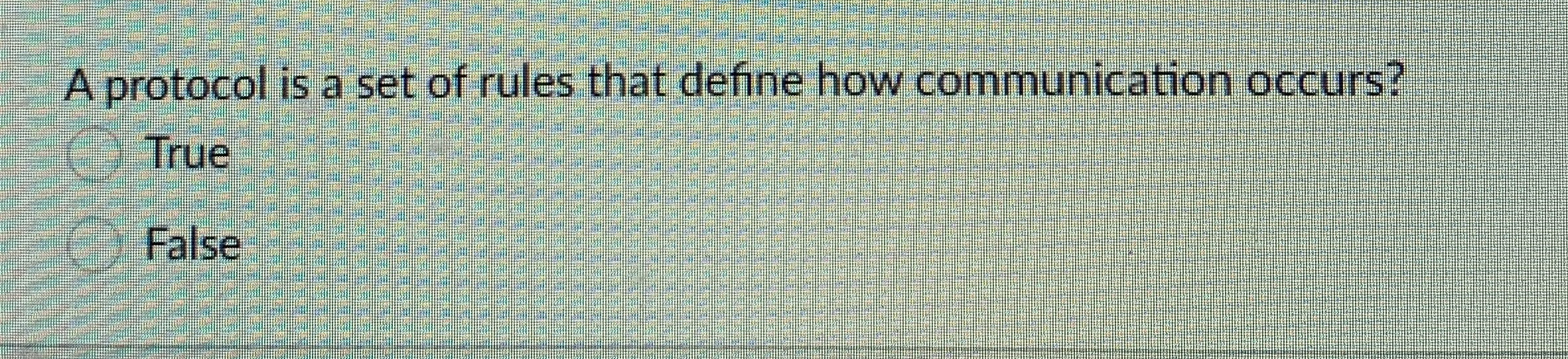 A protocol is a set of rules that define how