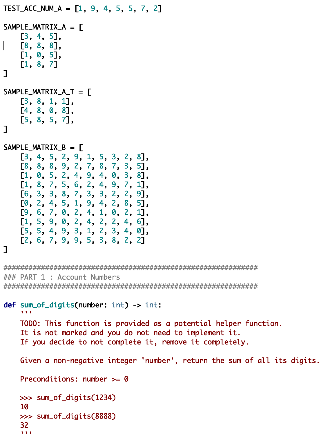 ` ` ` TEST _ ACC _ NUM _ A = [ 1 , 9 , 4 , 5 , 5