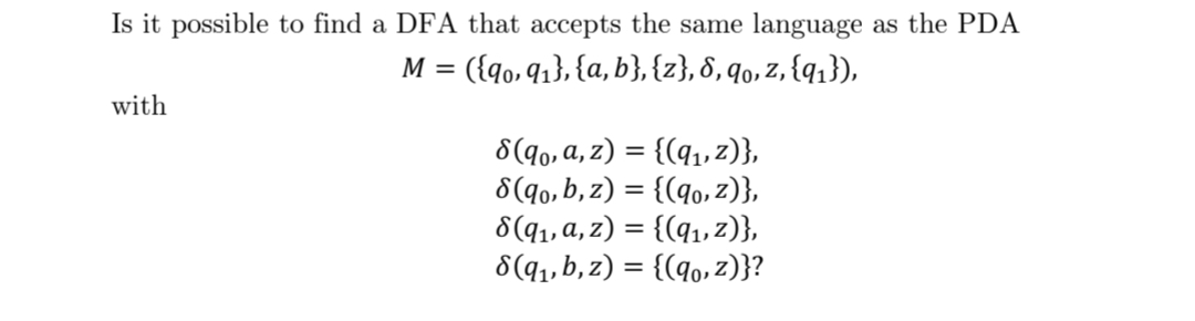 Is it possible to find a DFA that accepts the