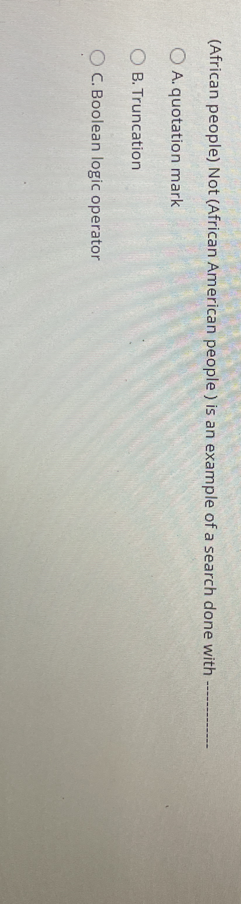 ( African people ) Not ( African American people