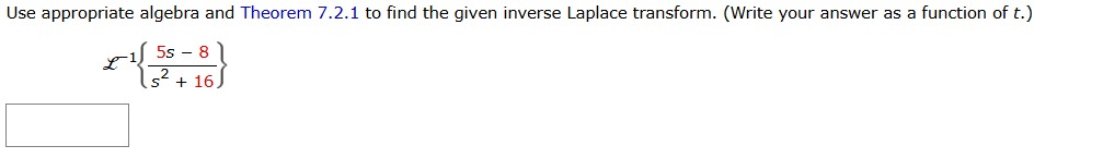 code class = "asciimath" > t . L ^ ( - 1 ) { ( 5