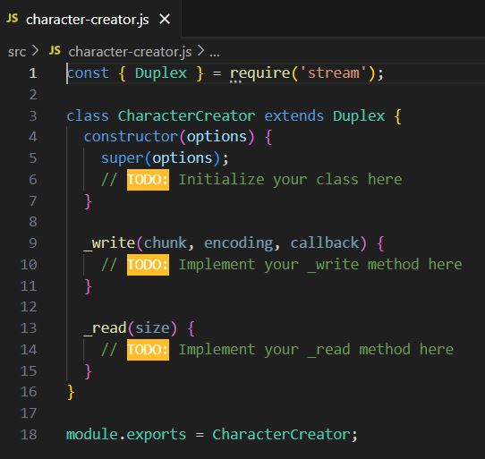 In this assignment, you will create a character