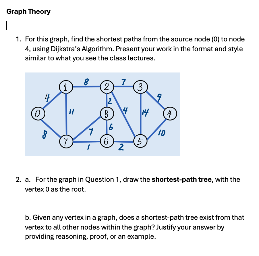 Graph Theory 1 . For this graph ( see the picture