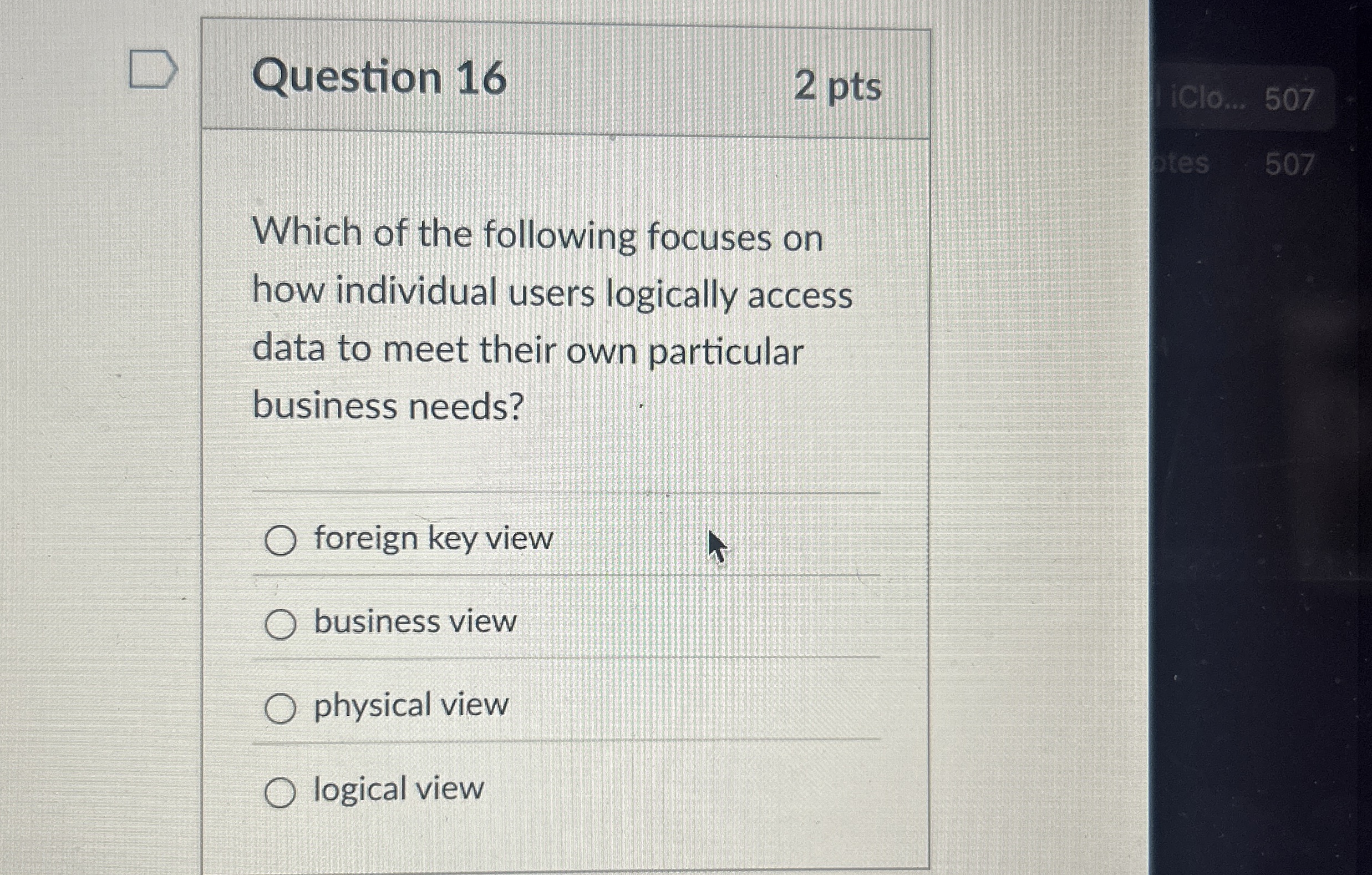 Question 1 6 Which of the following focuses on
