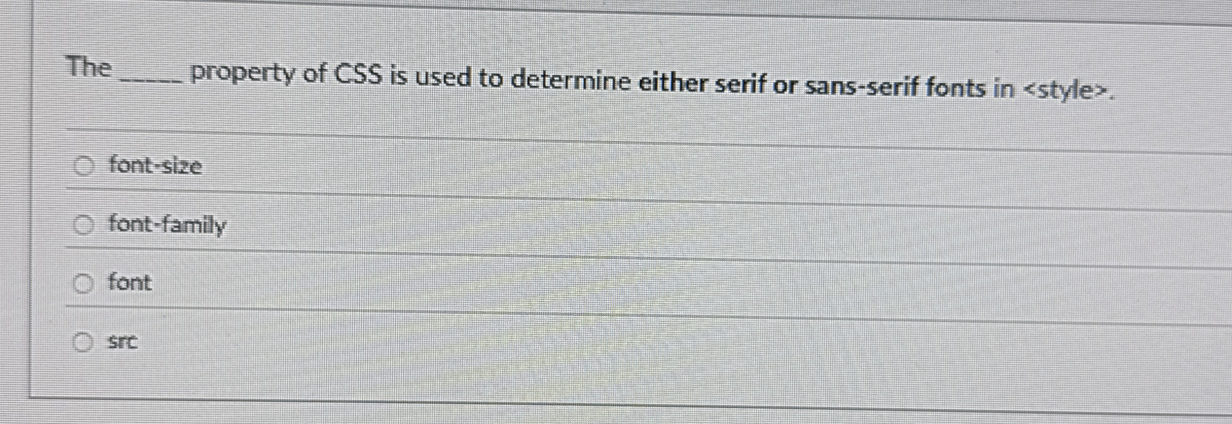 The property of CSS is used to determine either