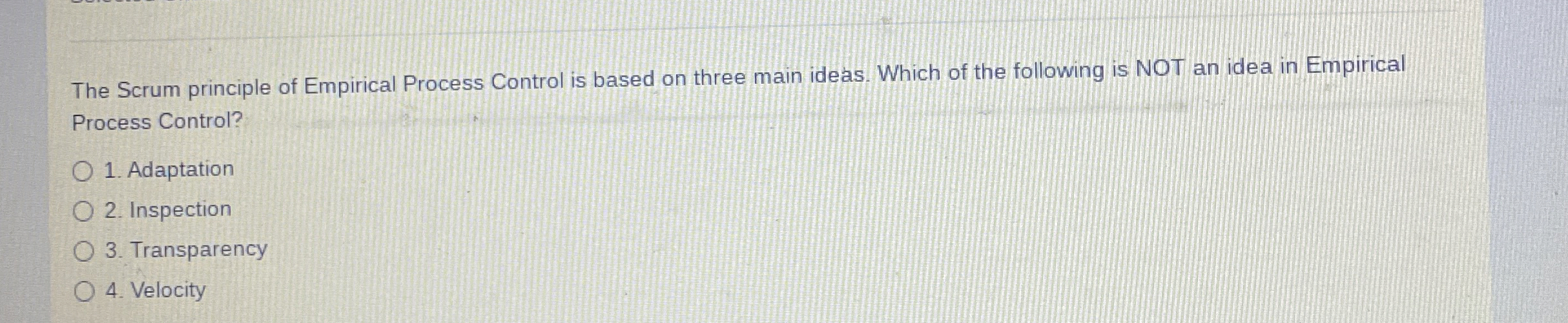 The Scrum principle of Empirical Process Control