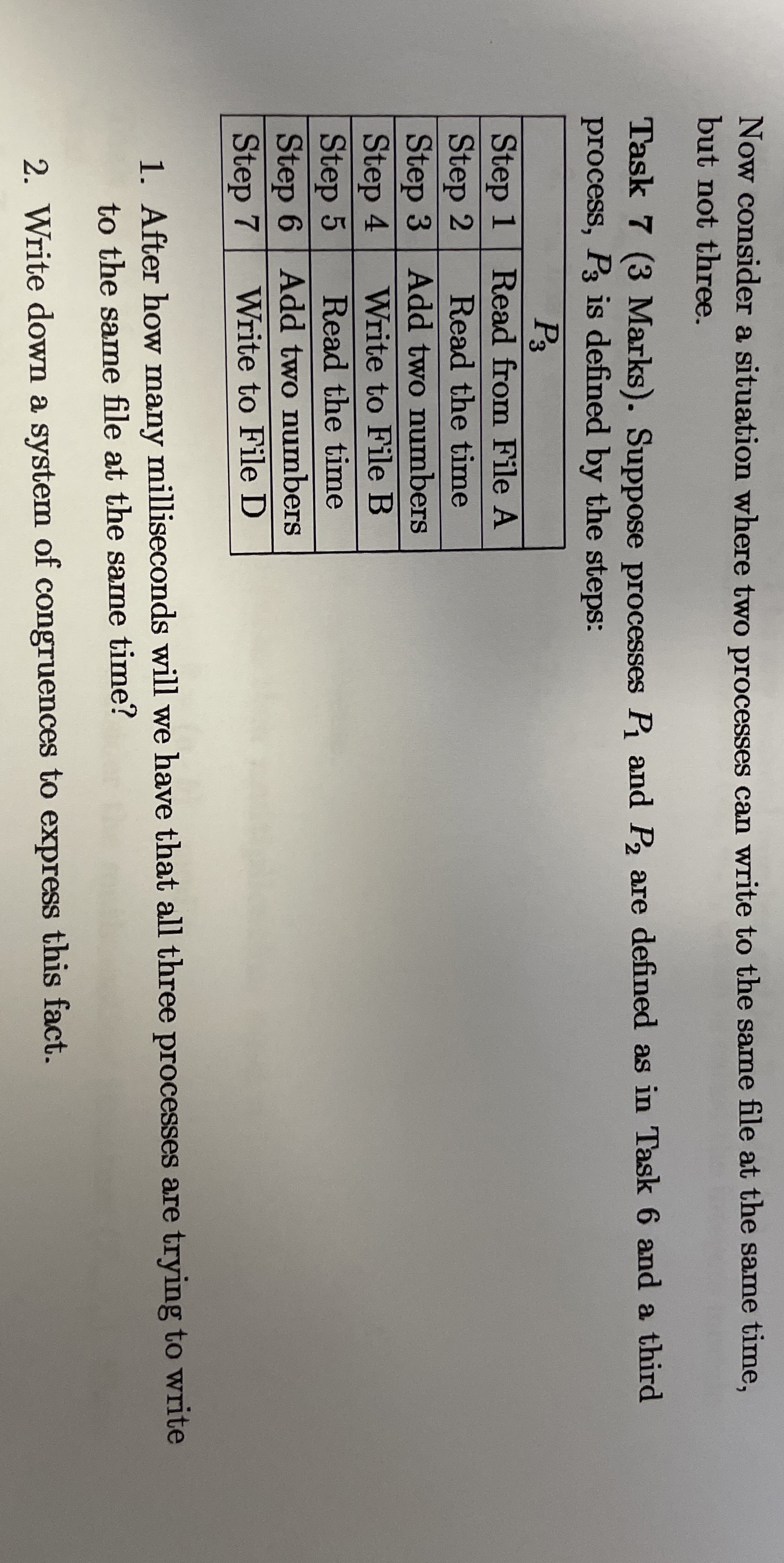 Now consider a situation where two processes can