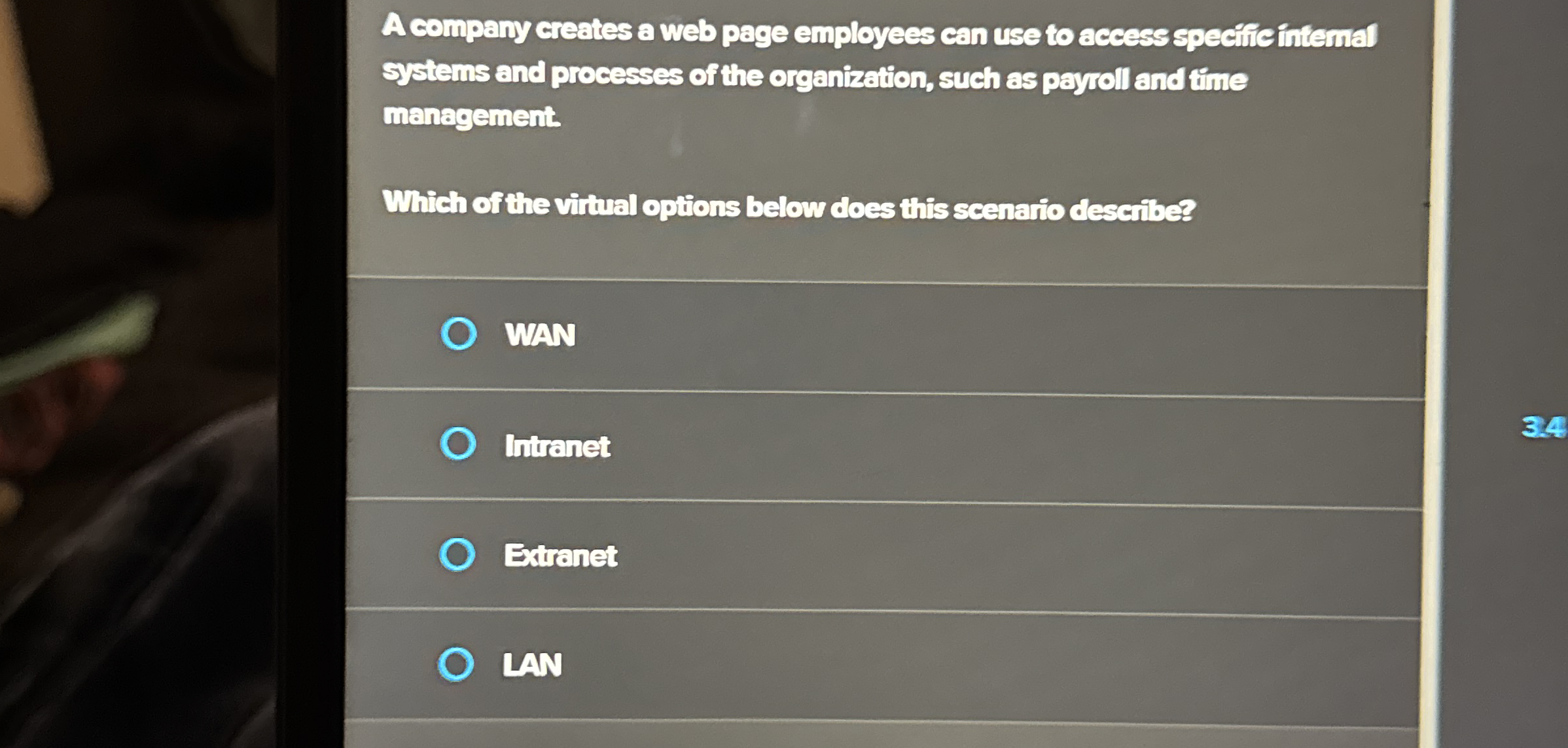 A company creates a web page employees can use to