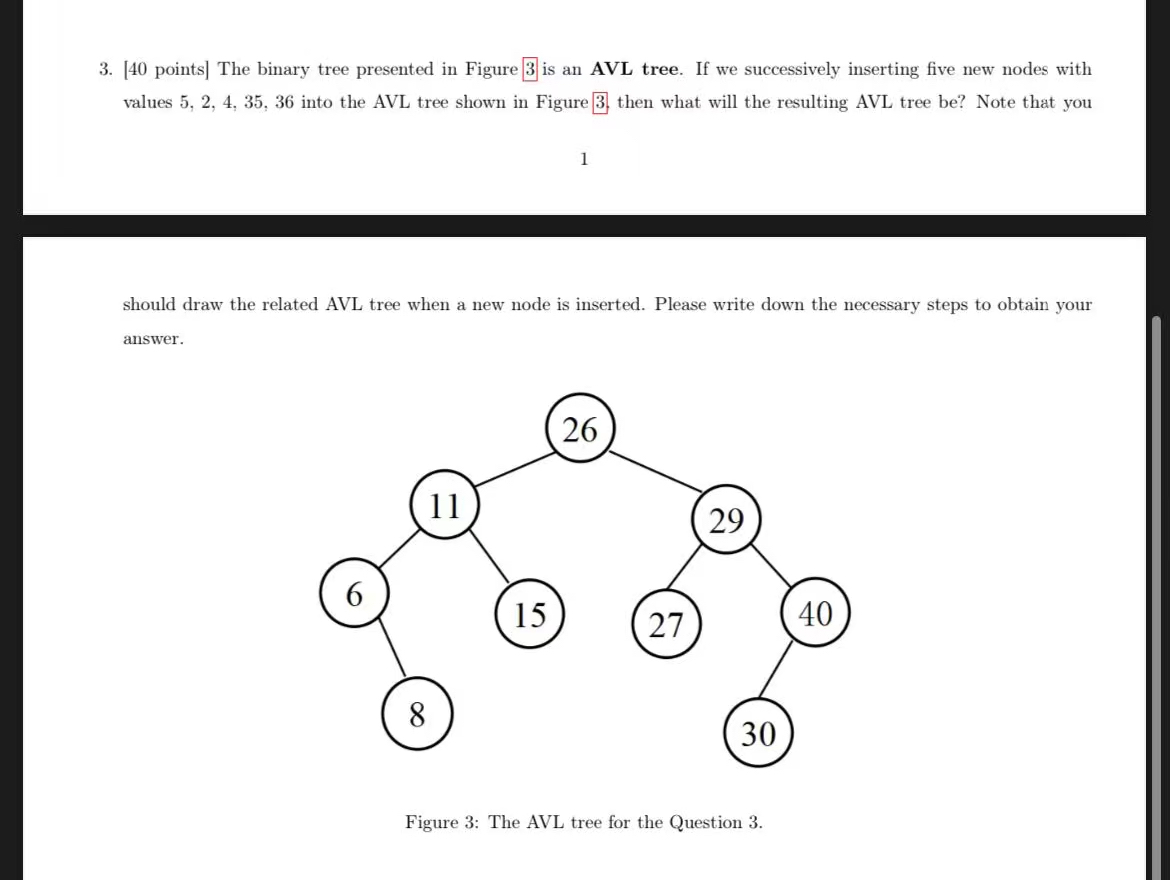 [ 4 0 points ] The binary tree presented in