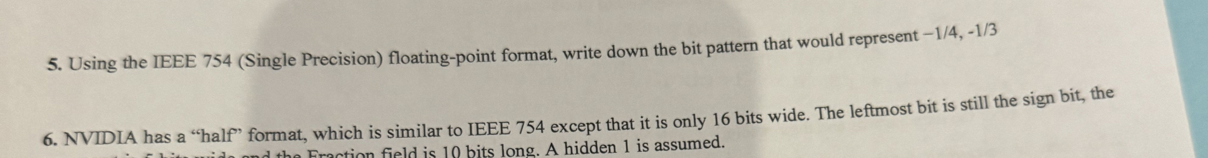 Using the IEEE 7 5 4 ( Single Precision )