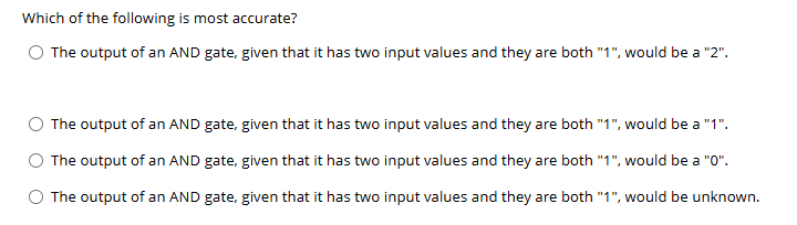 Which of the following is most accurate? The