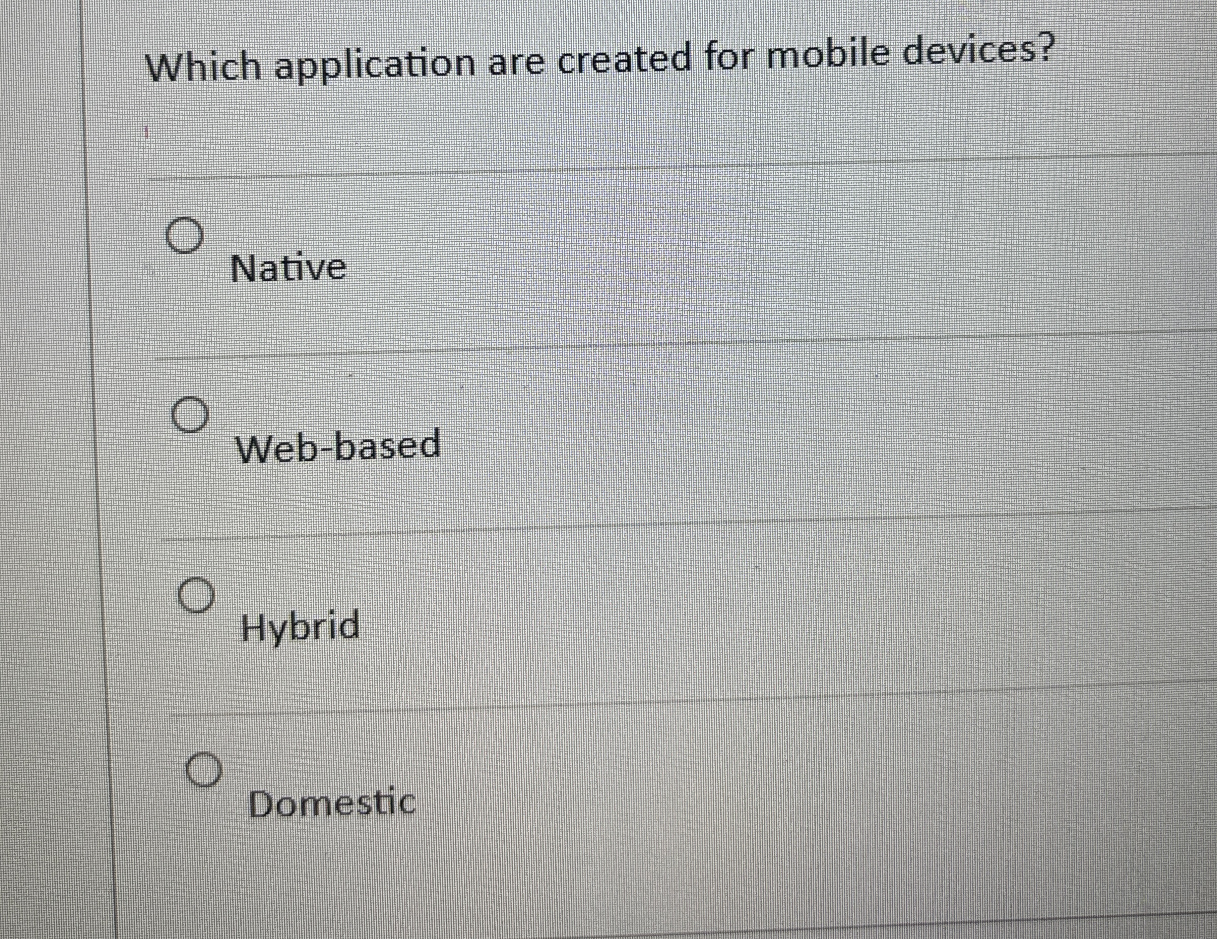Which application are created for mobile devices?