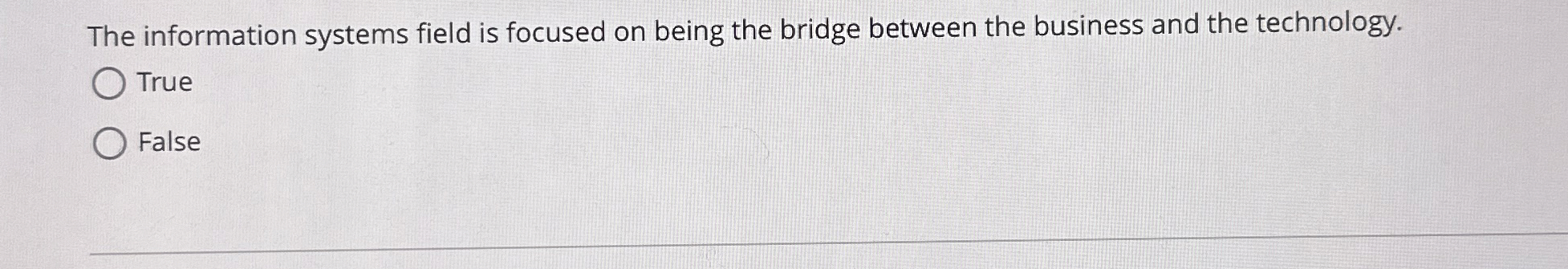 The information systems field is focused on being