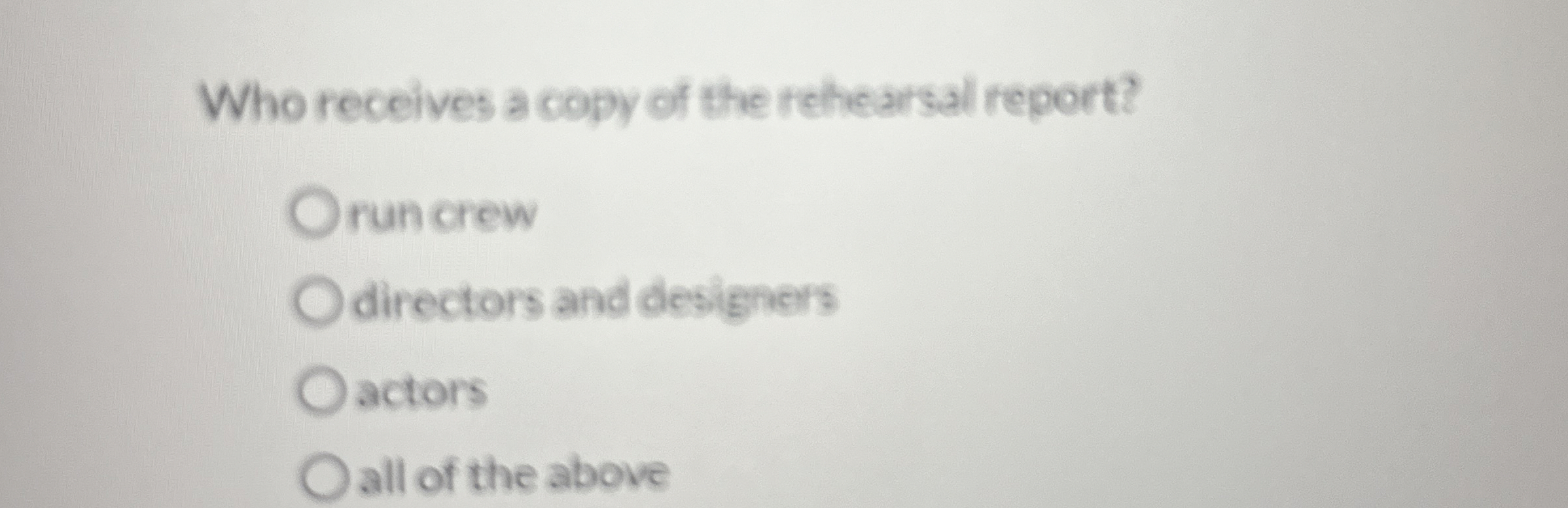 Who receives a copy of the rehearsal report?