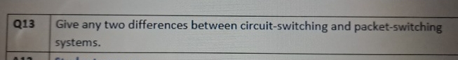 Q 1 3 Give any two differences between circuit -
