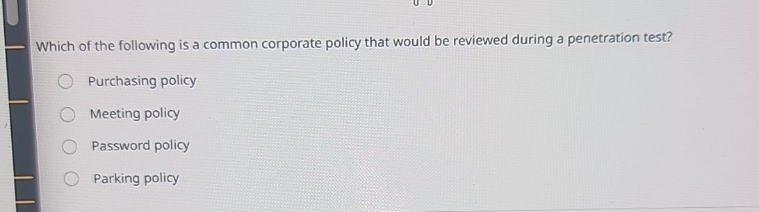 Which of the following is a common corporate