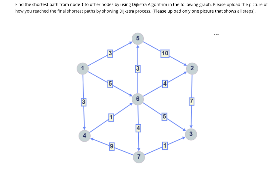Find the shortest path from node \ ( \ mathbf { 1