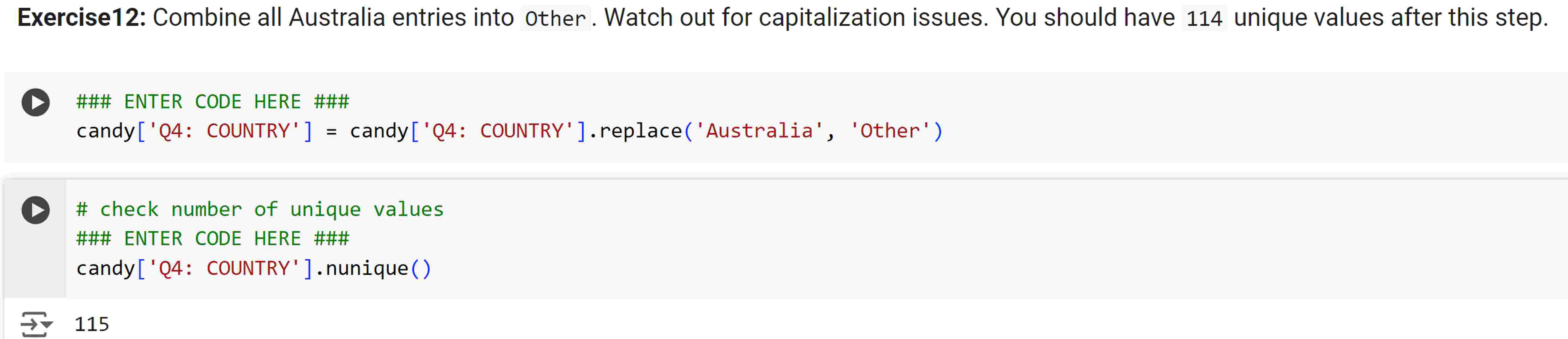 Combine all Australia entries into Other. Watch