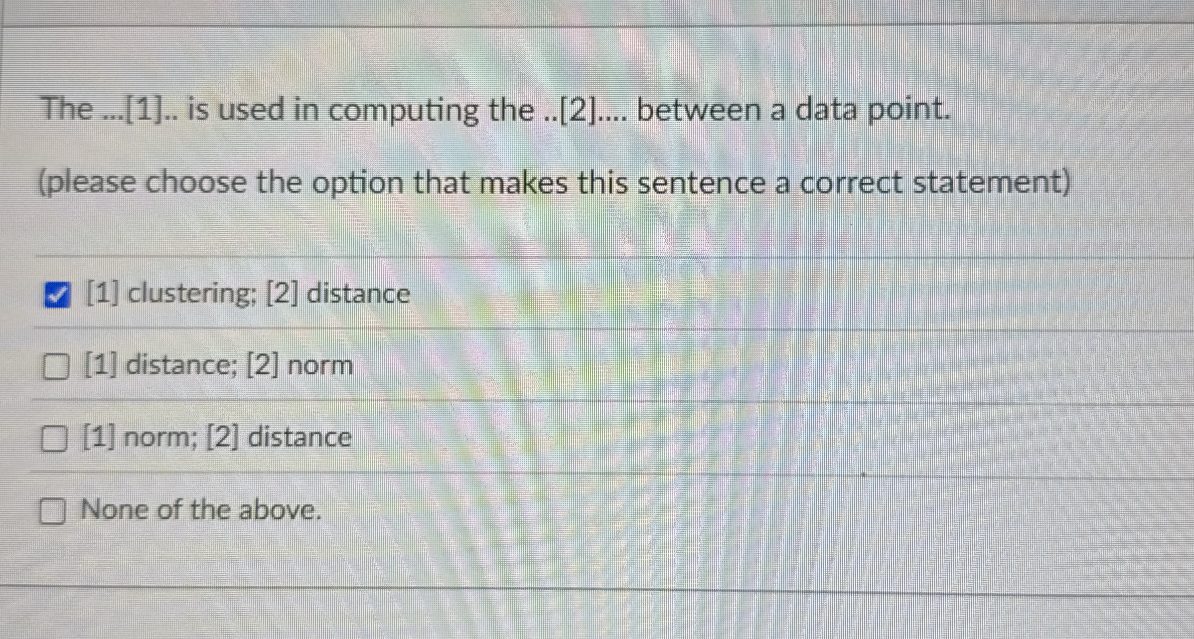 The . . . [ 1 ] . . is used in computing the . .