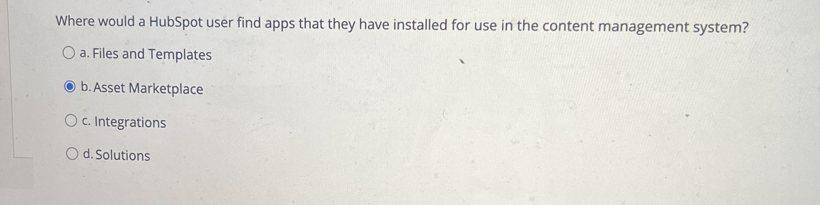 Where would a HubSpot user find apps that they