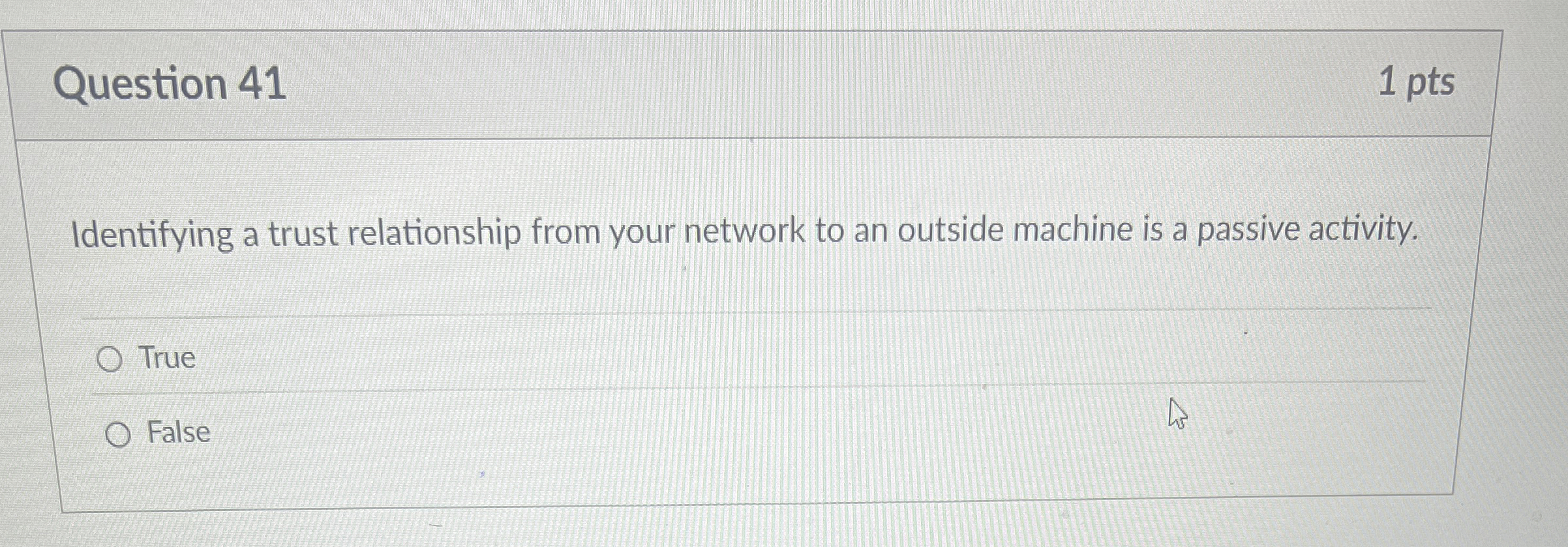Question 4 1 Identifying a trust relationship
