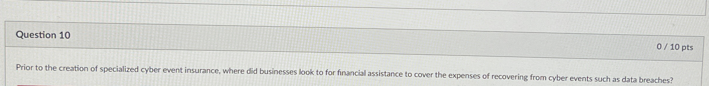 Question 1 0 Prior to the creation of specialized