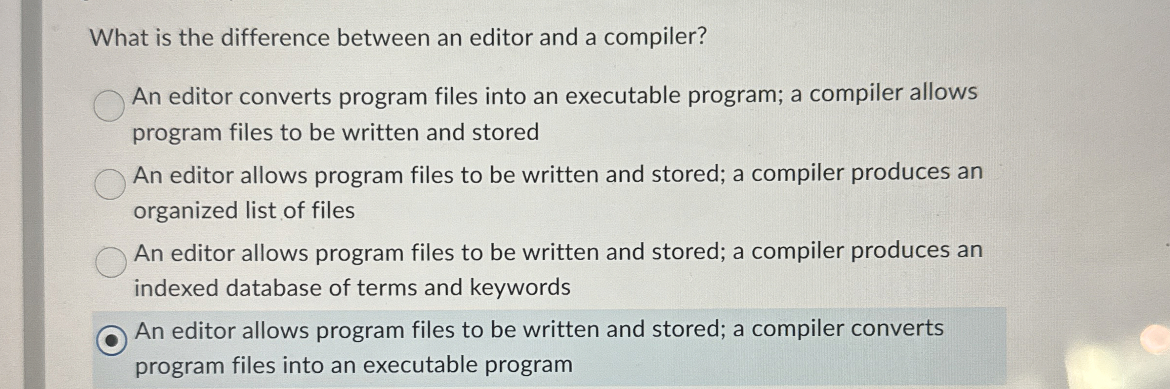 What is the difference between an editor and a