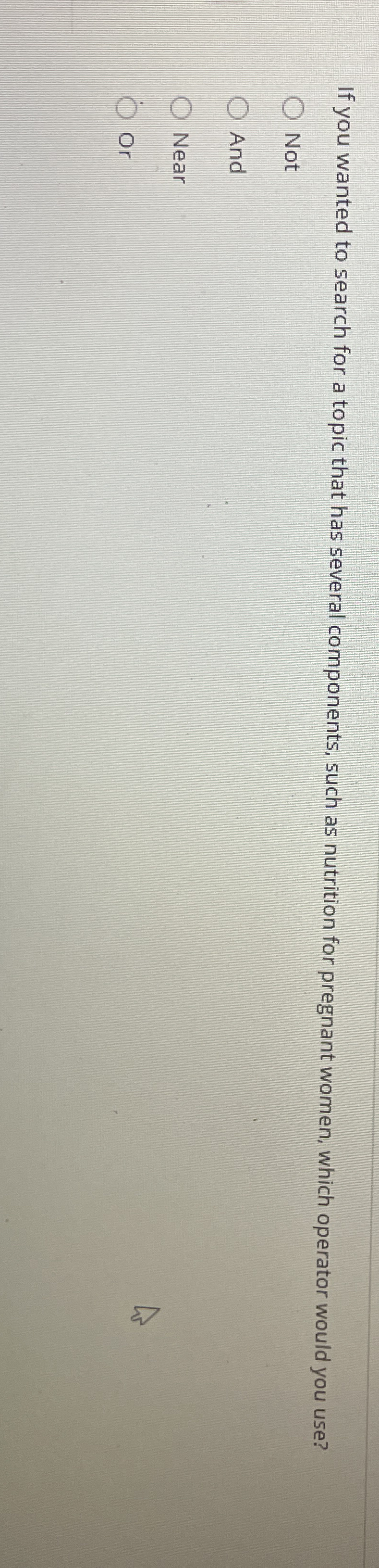 If you wanted to search for a topic that has