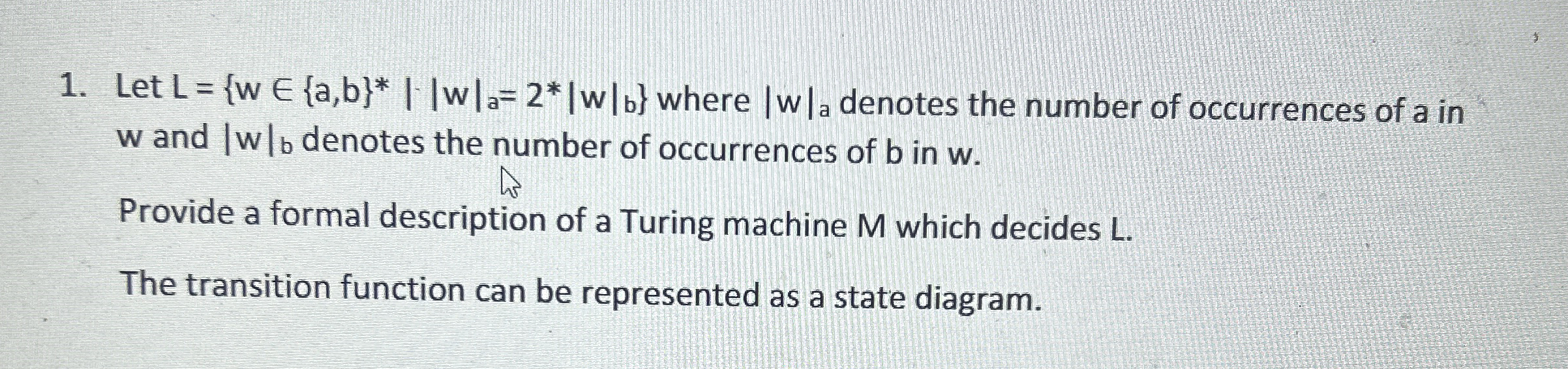 Let L = { w i n { a , b } * * | | w | a = 2 * * |