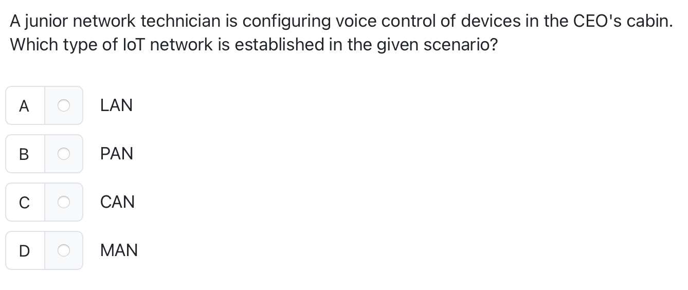 A junior network technician is configuring voice