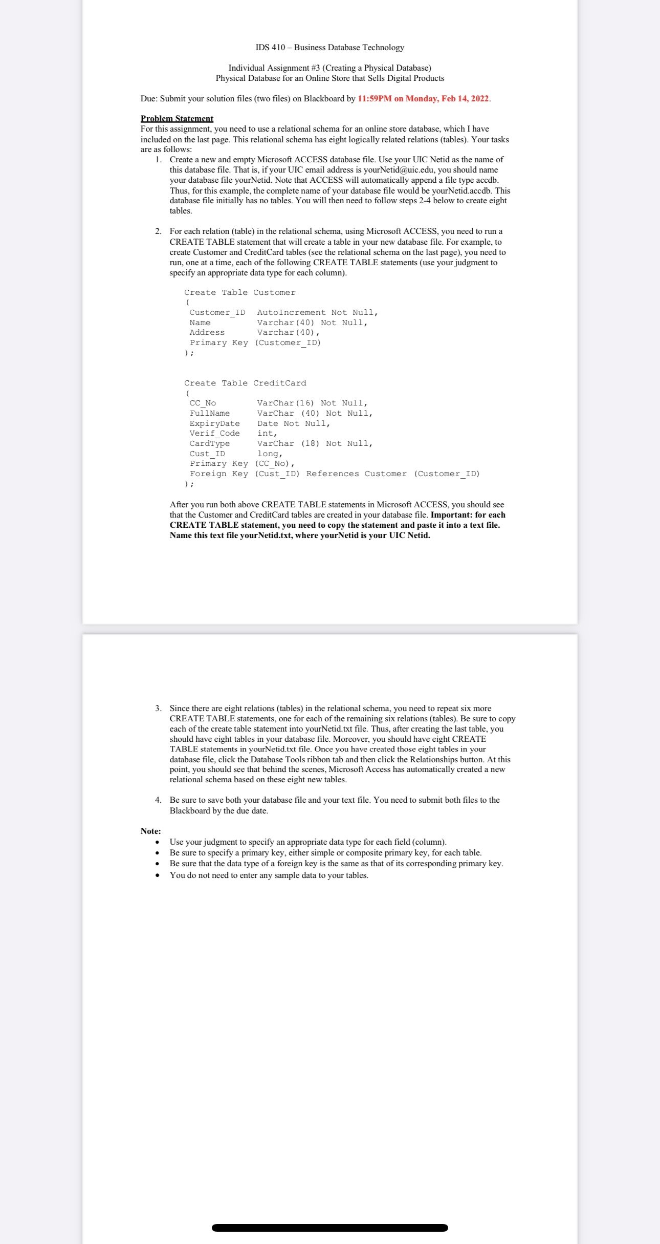 Individual Assignment # 3 ( Creating a Physical