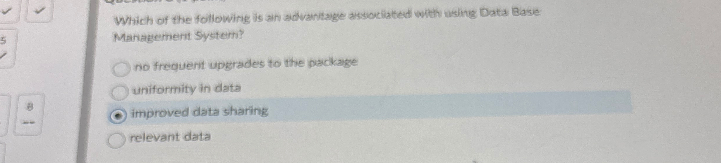 Which of the following is an advantage