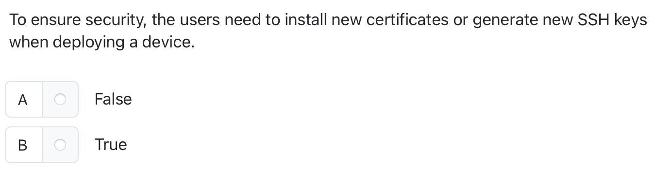 To ensure security, the users need to install new