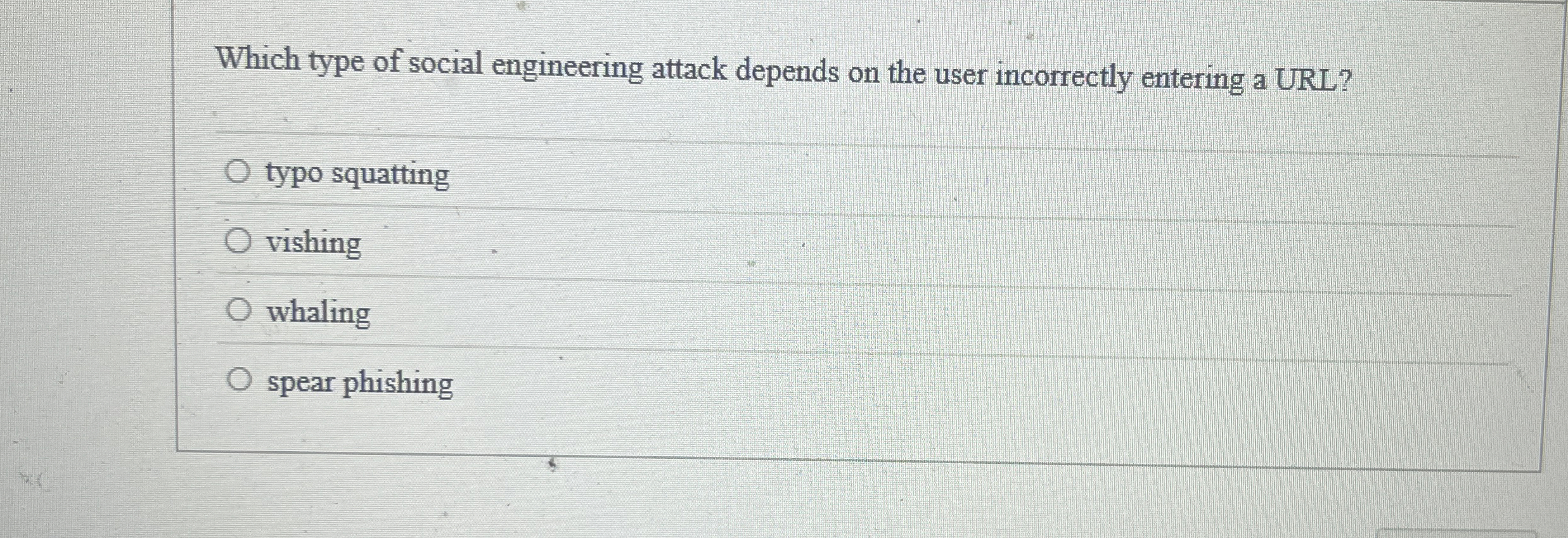 Which type of social engineering attack depends