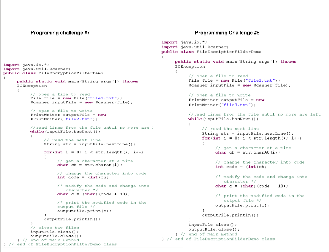 Combine Programming Challenges # 7 and # 8 into