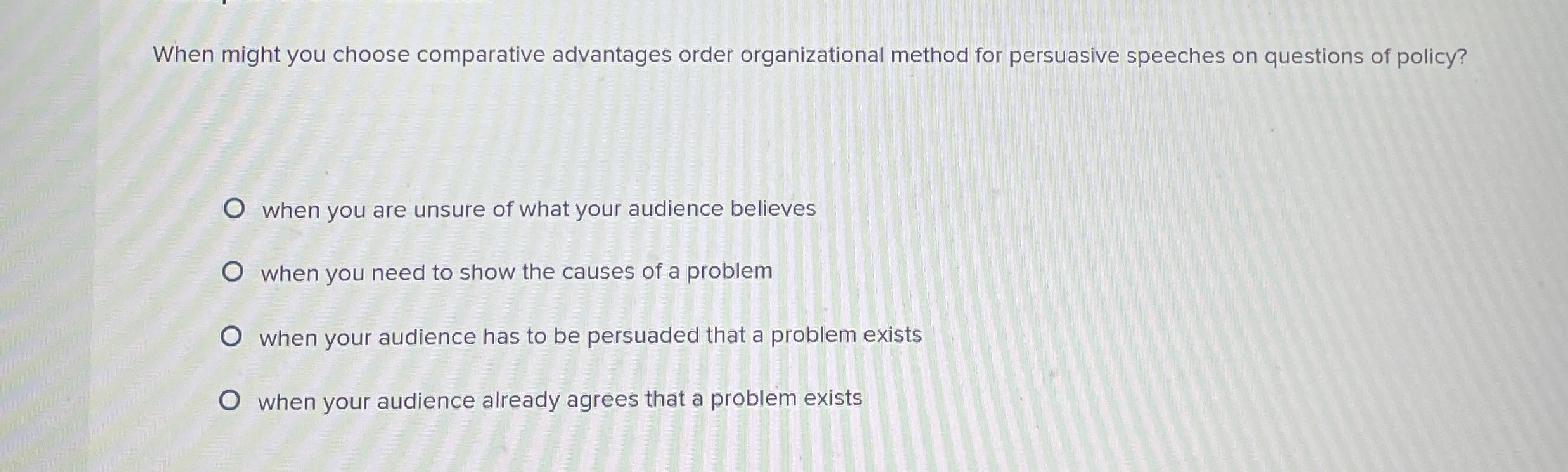 When might you choose comparative advantages