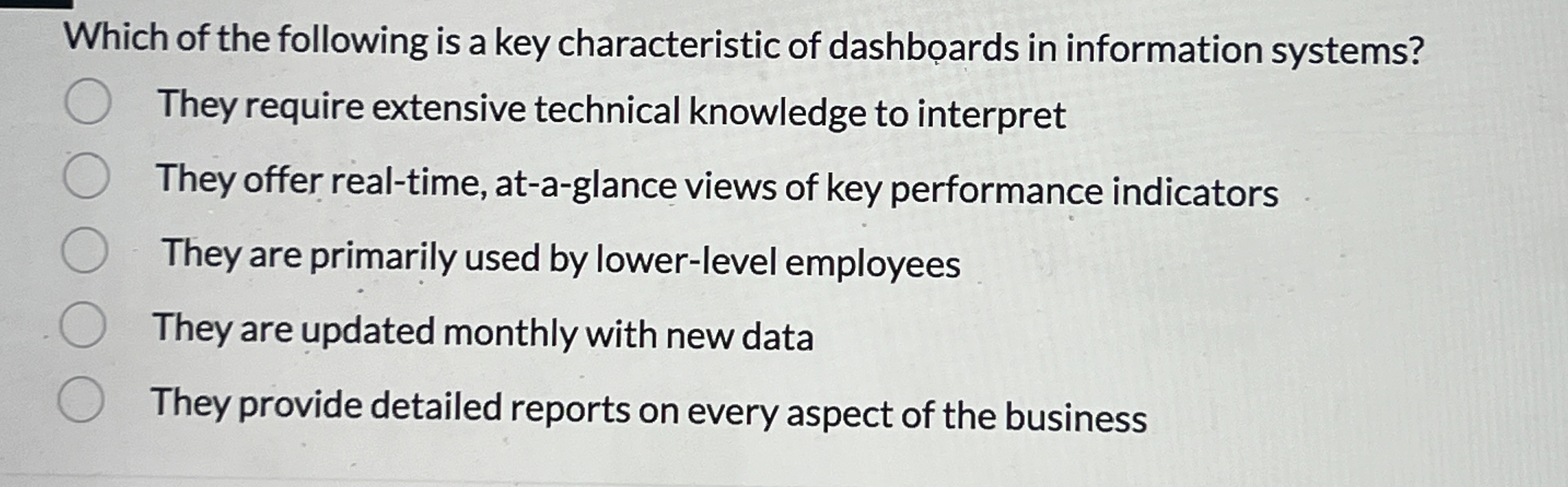 Which of the following is a key characteristic of