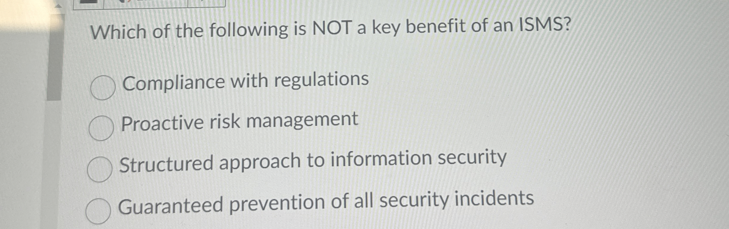 Which of the following is NOT a key benefit of an