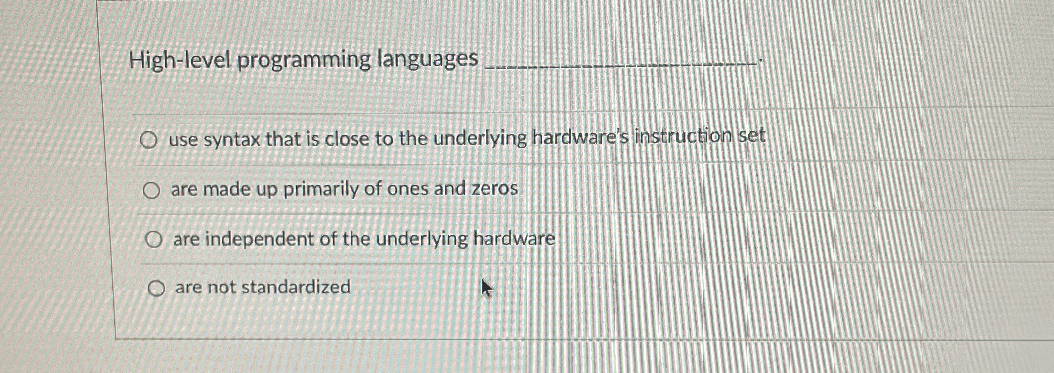 High - level programming languages use syntax