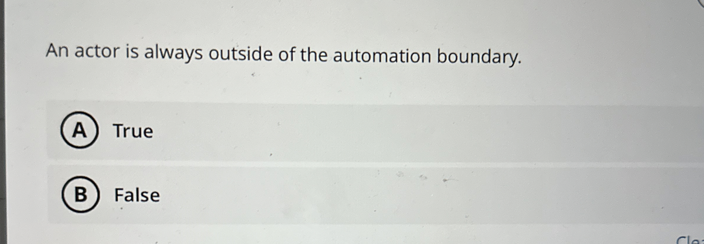 An actor is always outside of the automation