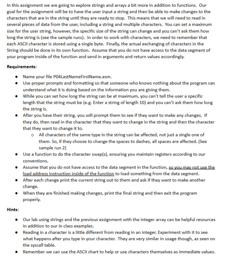 Help in MIPS please. In this assignment we are