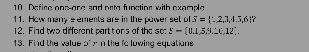Define one - one and onto function with example