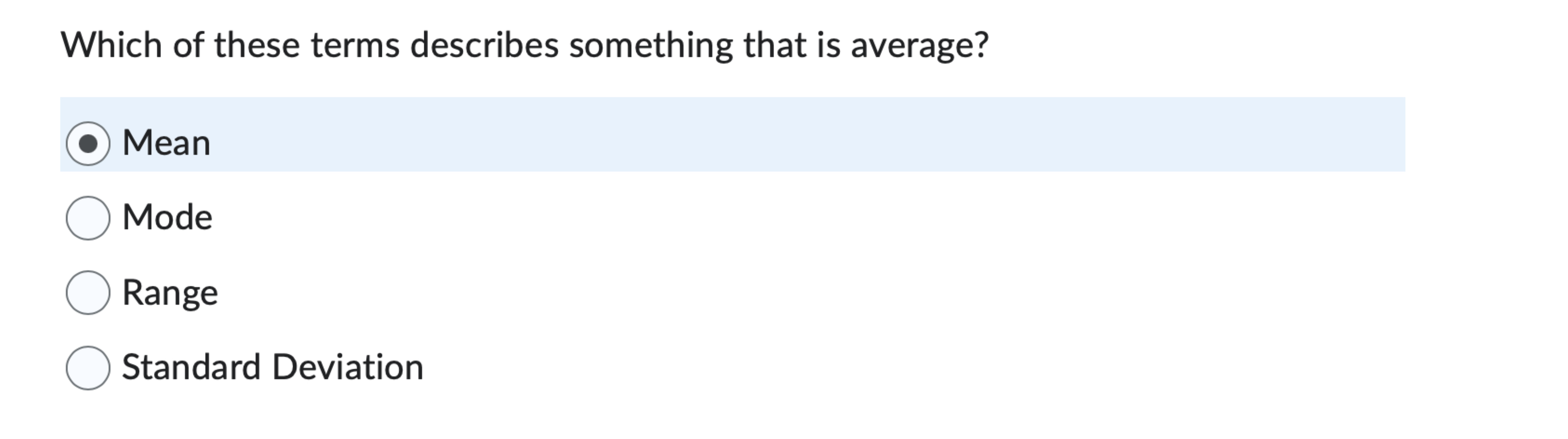 Which of these terms describes something that is