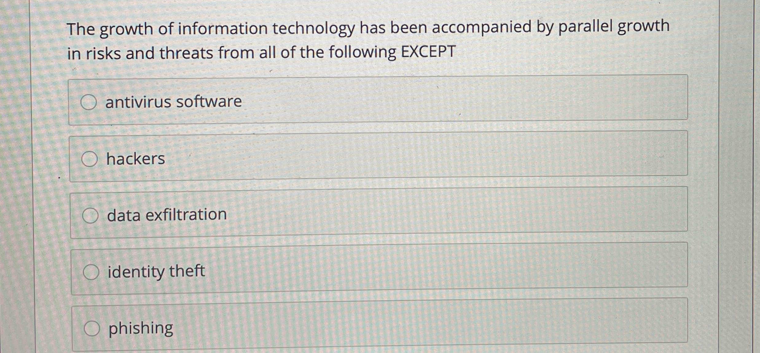 The growth of information technology has been