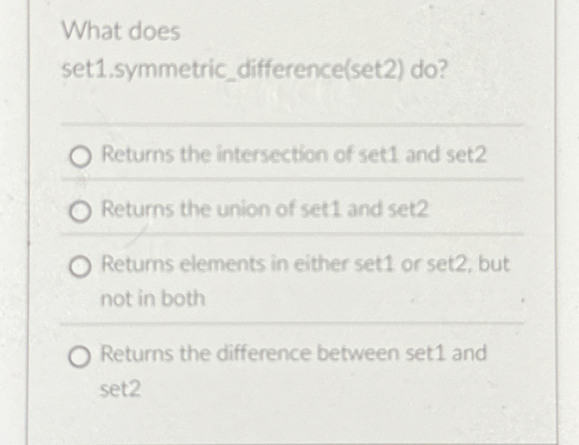 What does set 1 . symmetric _ difference ( set 2
