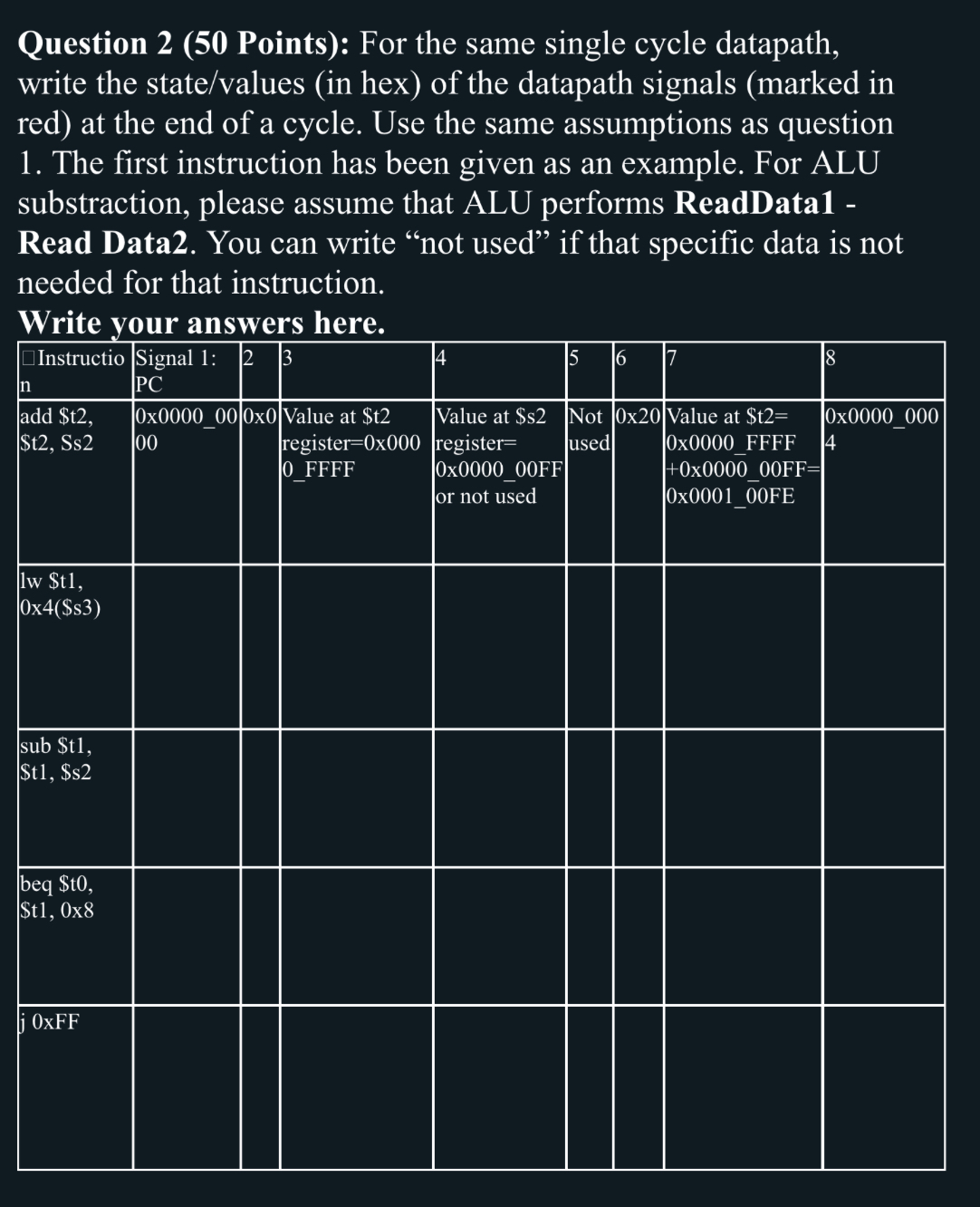 Question 2 ( 5 0 Points ) : For the same single