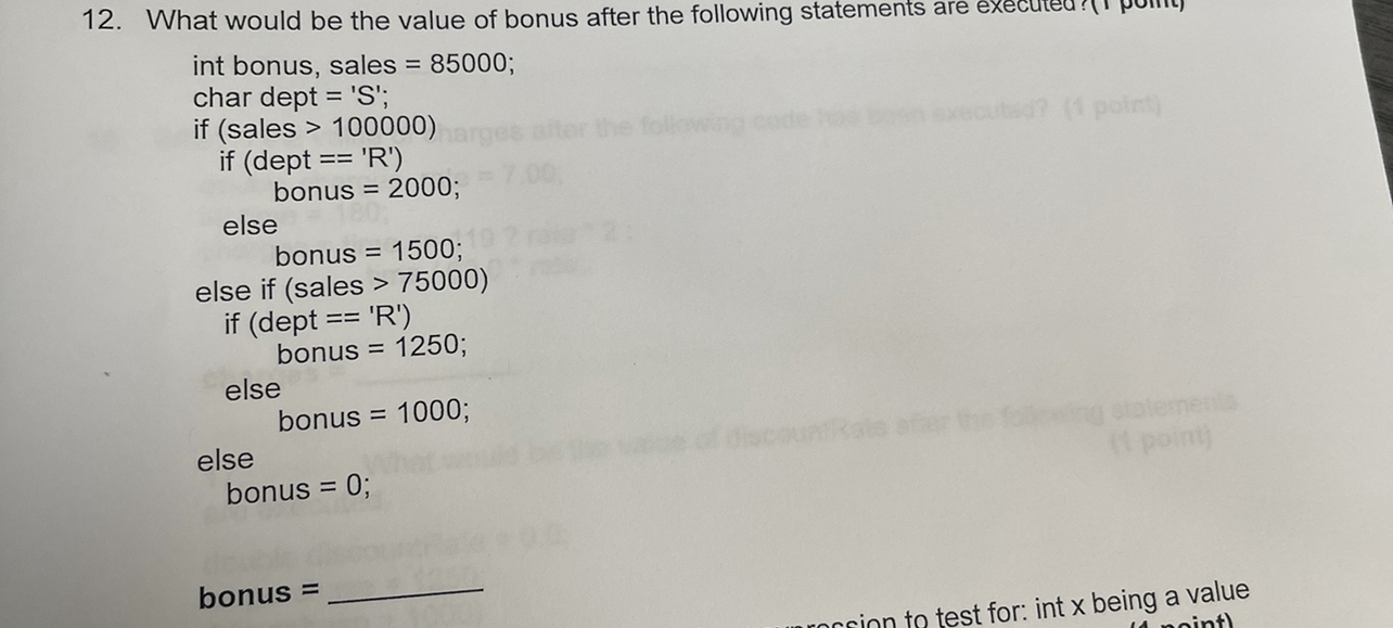 What would be the value of bonus after the