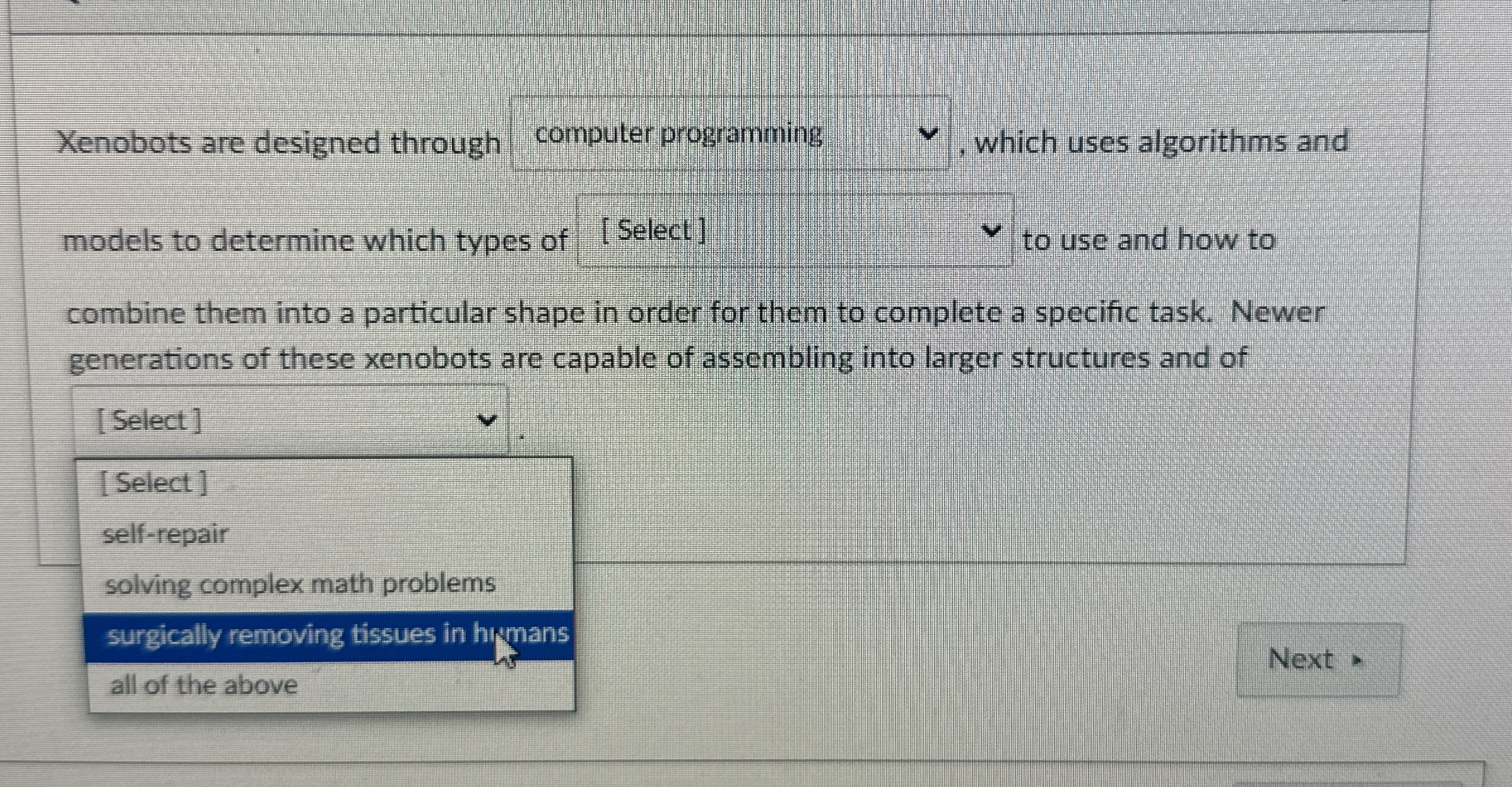 Xenobots are designed through computer