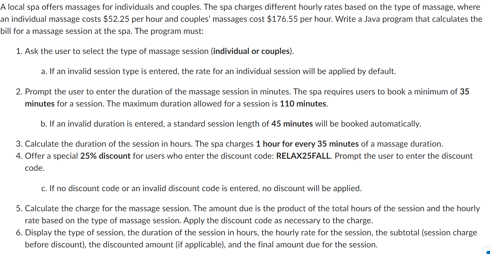 A local spa offers massages for individuals and