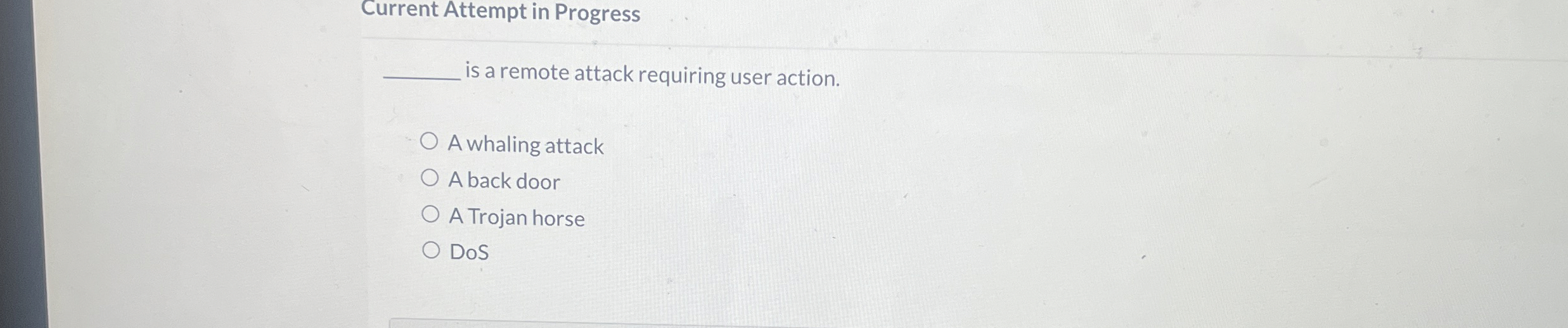Current Attempt in Progress is a remote attack